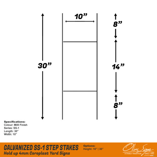 Galvanized Stakes, H Step-Stakes